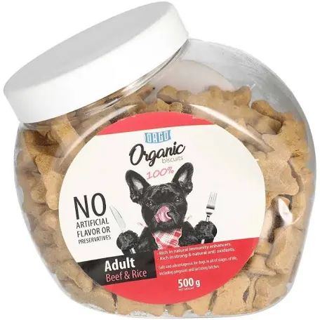 Orgo Organic Dog Biscuits - Beef & Rice