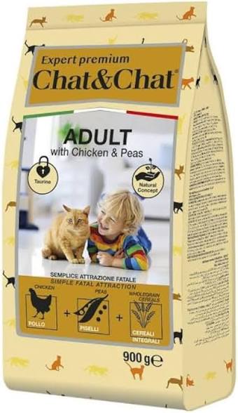 chat & chat for adult cats chicken and peas
